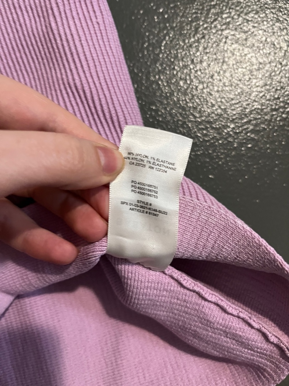 Babaton Lilac Ribbed Cropped Tank - Picture 4 of 5